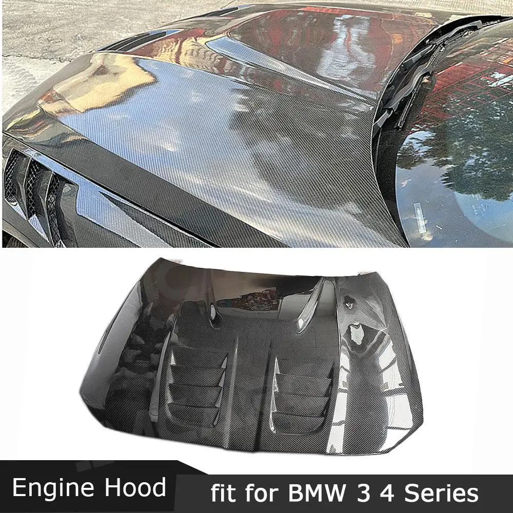 Передний бампер капот двигателя крышка капота из углеродного волокна для BMW 3 4