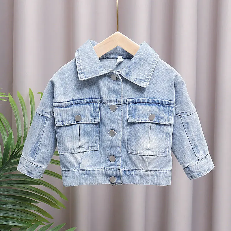 

2023 Spring autumn new Baby Girls Boys Denim Coats Jackets Fashion Kids Children Tops Clothes Overcoats