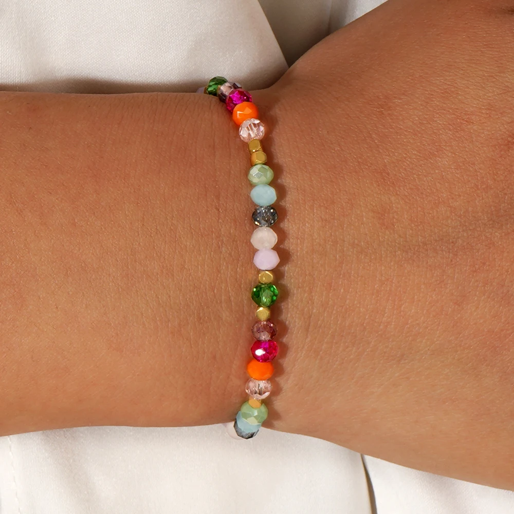 1 шт. Изящные Кристальные бусины в стиле бохо Исцеляющие женские браслеты из
