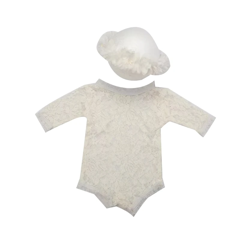 

Реквизит для фотосъемки для маленьких девочек 0-3 м головной убор и кружевные комбинезоны принцессы ежемесячная фотоодежда для новорожденных фотокостюм