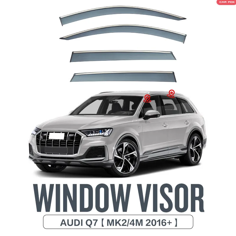 

4 шт./комплект, пластиковые дефлекторы для окон Q7 MK1/4L 2006-2015 MK2/4M 2016