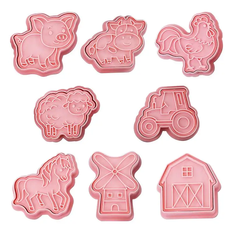 

Cookie Cutters Shapes Set Cute Cartoon Biscuit Mold Cutters 8PCS DIY Dough Biscuit Fondant Bento And Cooking Cutter Set For