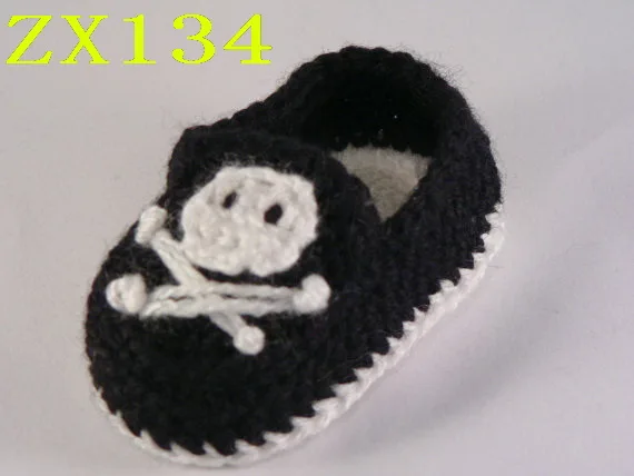 Обувь для малышей вязаная обувь детской кроватки мультяшная ручной работы