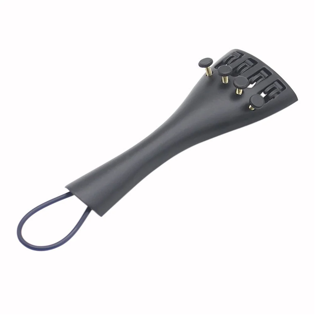 

Violin Accessories Fiddle Tailpiece Black Replace Instrument Accessory 4/4 Part Aluminum Alloy Case