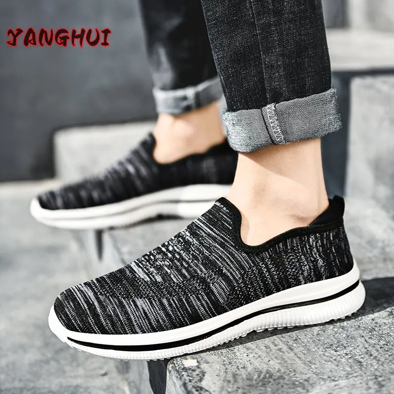 

2022 New Lazy Slip on Sneakers Men's Casual Comfort Lightweight Oversize Shoes Breathable Lightweight Outdoor Tenis Para Hombre