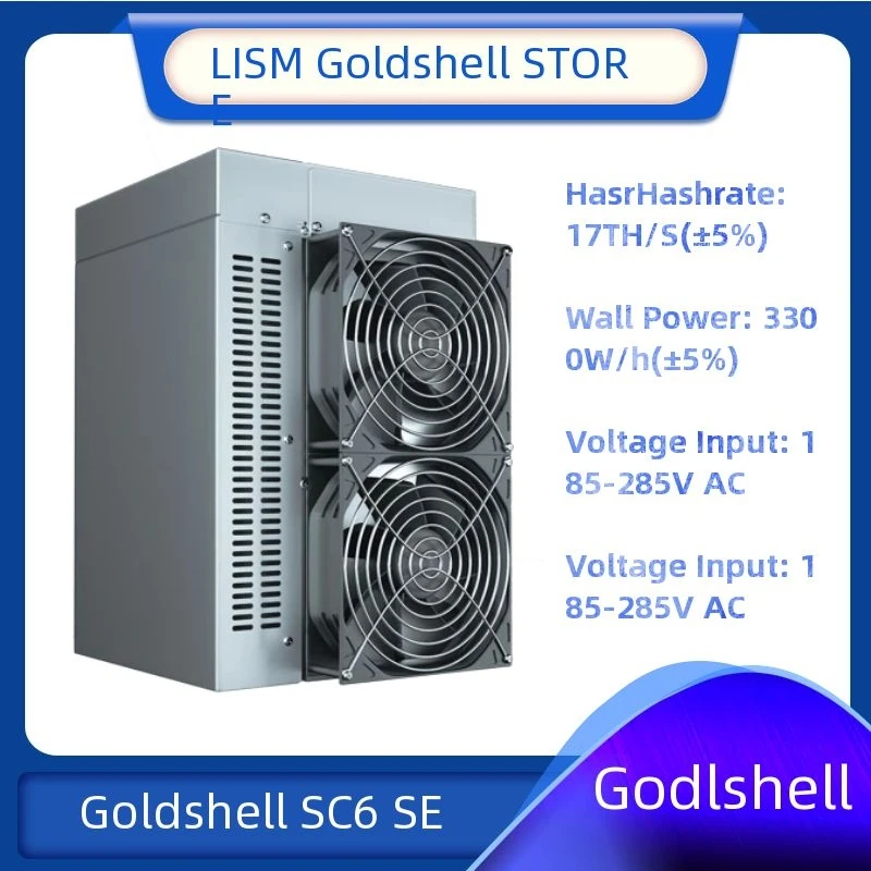 New Goldshell Siacoin Miner SC6 SE Miner Hashrate:17TH/S(±5%) Wall Power: 3300W/h(±5%)