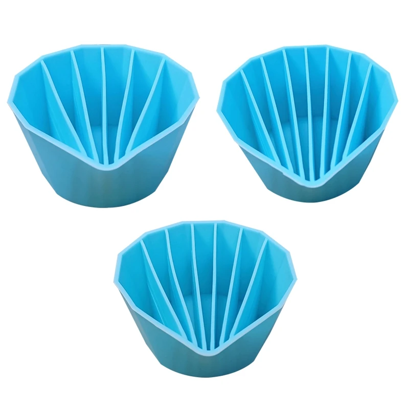 

41XC 6/7/8 Silicone Pouring Split Cups Paint Pour Cup Lightweight Rigid with Dividers