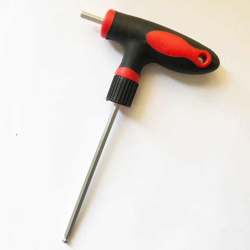 4мм одночастные роликовые туфли Внутренний шестигранный ключ инструменты для замены лезвия гаечного ключа T -рукоятка Встраиваемый ремонтный ключ гексагональный ключ случайного цвета.