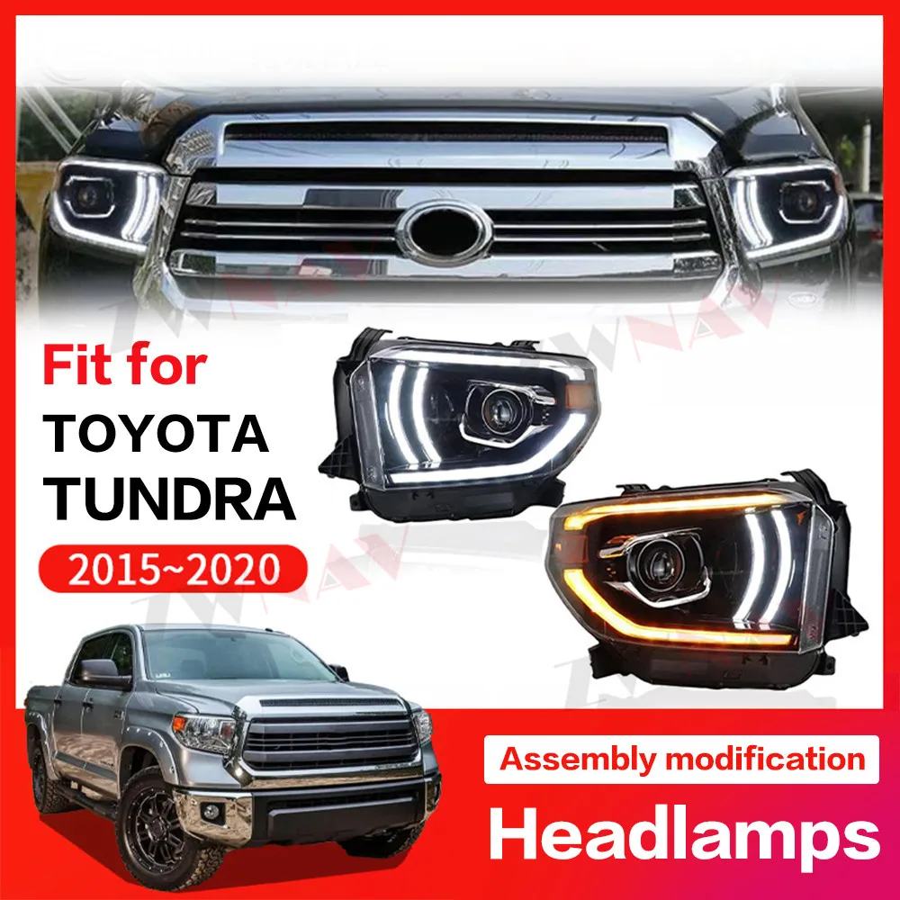 Для Toyota Tundra 2014 2015 2016-2020 светодиодные фары дальнего света передняя лампа