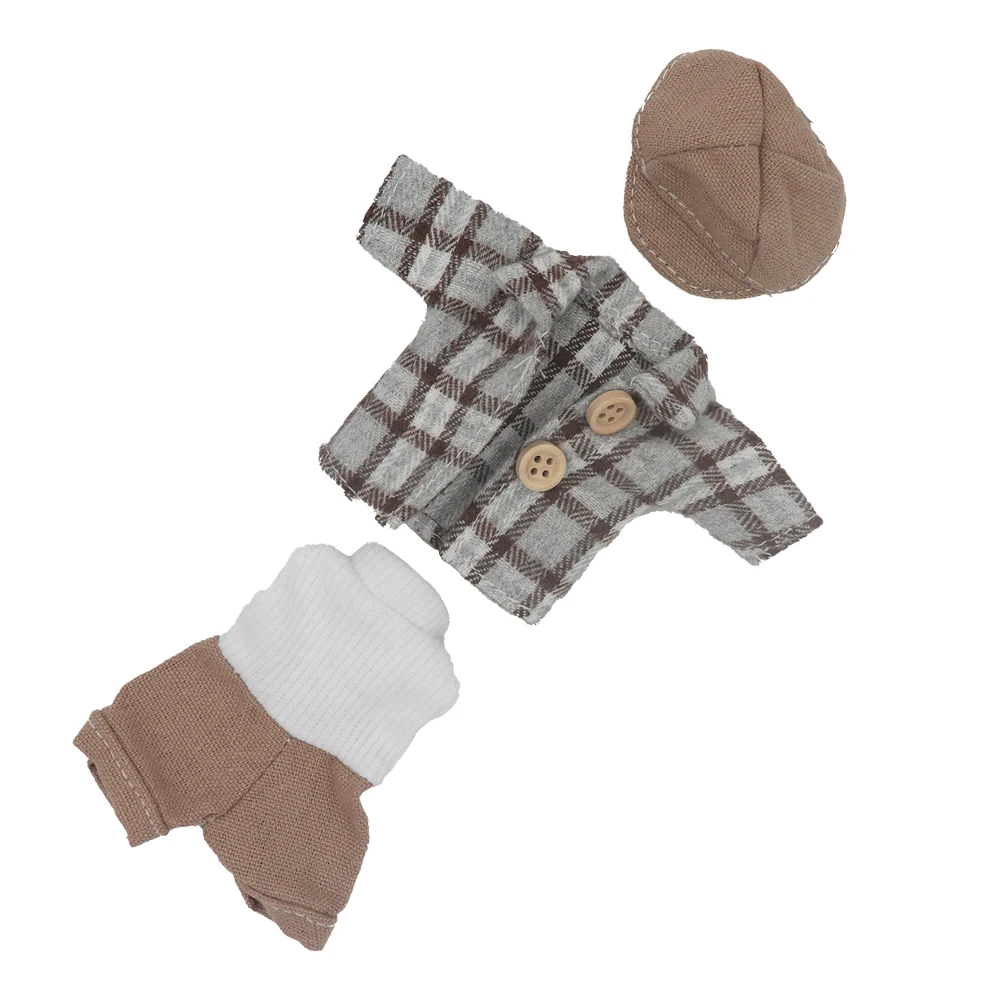 Новая Одежда для кукол 16 см 15 см Bjd одежда шляпа короткий свитер юбка для Мини-куклы 1/8 1/12 6 дюймов Толстовка Платье для мальчиков и девочек