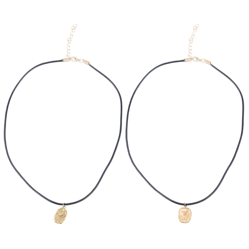 Новинка 2023 года овальное ожерелье с подвеской регулируемая длина шейная цепочка