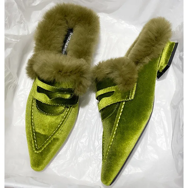 

Босоножки с закрытым носком, летние туфли на каблуке, подходящие ко всему новые бархатные уличные Ретро туфли для девочек с низким мехом и о...