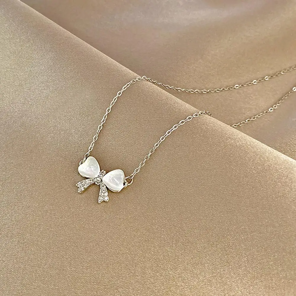 Kpop элегантное модное женское украшение милый бант воротник до ключиц