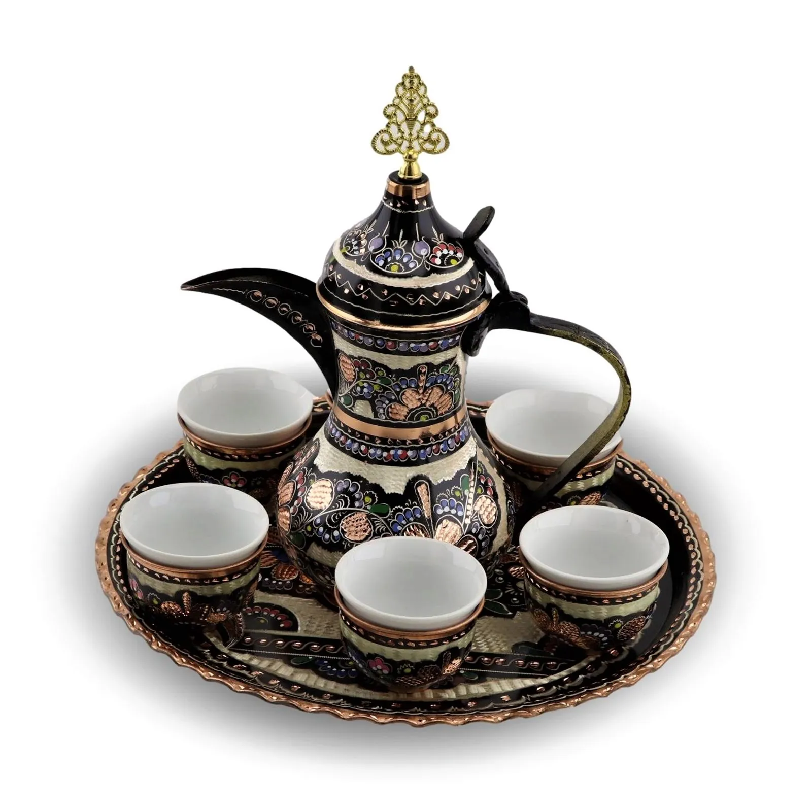 

Кофейный набор из меди и цветов Morya
