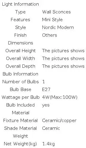 IWHD White Ceramic LED Wall Light Fixtures Copper Arm Socket Bedroom Living Room Beside Lamp Modern Wandlamp Applique Murale
