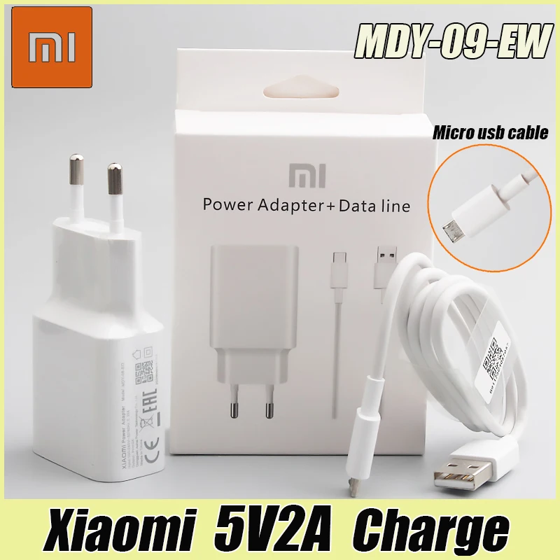Оригинальное зарядное устройство USB Xiaomi 5 В 2 А адаптер с вилкой европейского