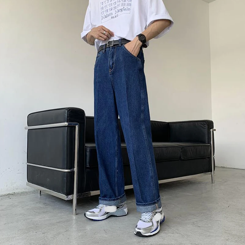Oversized S-5XL Y2K Fashion Clothes Summer Blue Men's Jeans Denim Hips Hop Casual Baggy Cargo Pants Trousers For Men Teenager