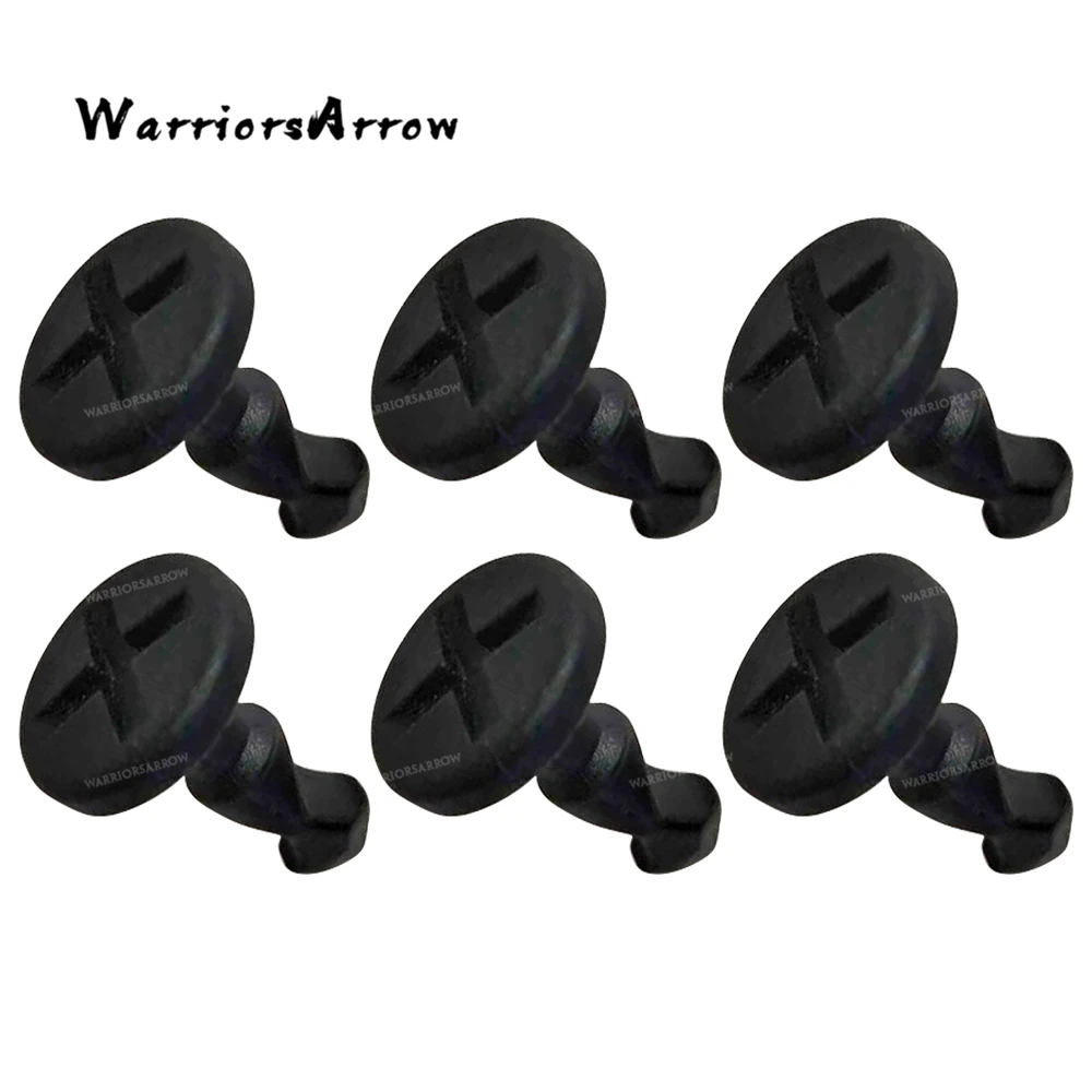 

6Pcs Engine Compartment Cover Plate Screw Clips Black Plastic For Porsche Cayenne 2003-2010 95557271000 955 572 710 00