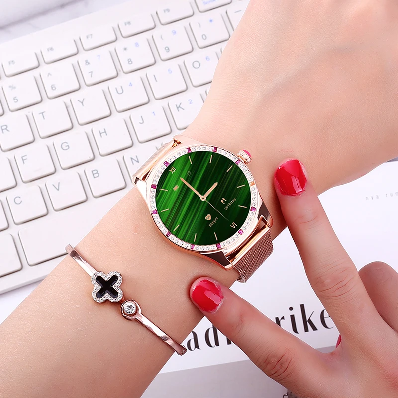 Diamant Luxe 1.28 Inch Full Touch Screen Bt Call Z71 Smartwatch Ondersteuning Tws Koptelefoon Muziek Spelen Lady Watch for Women