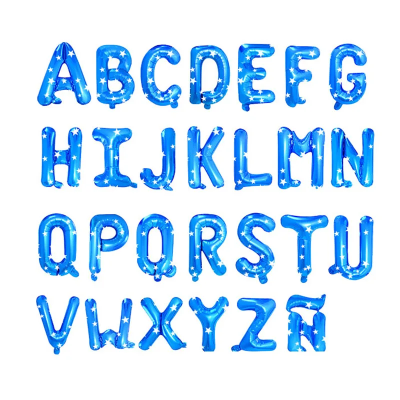 16 дюймов розовое золото серебро синий розовый алфавит буквы для детей день