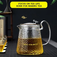 kata glass teapot single pot kung fu teapot tea maker household high temperature filter flower teapot scalloped tea set tea mak
