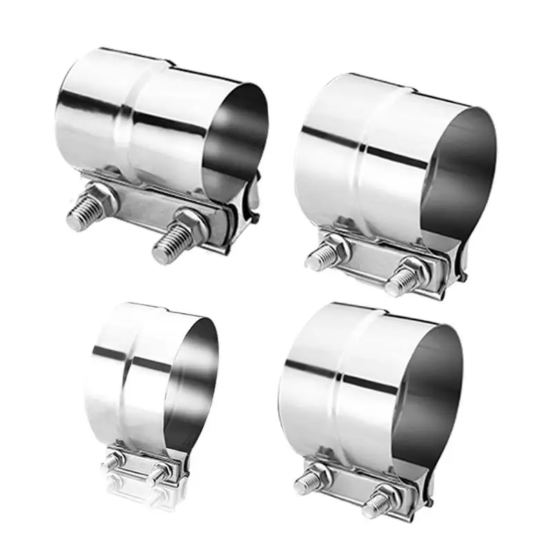 

Muffler Exhaust Clamp Muffler Clamp Butt Joint Band Exhaust Coupler 201 Stainless Steel Exhaust Pipe Clamp Muffler Clamps For