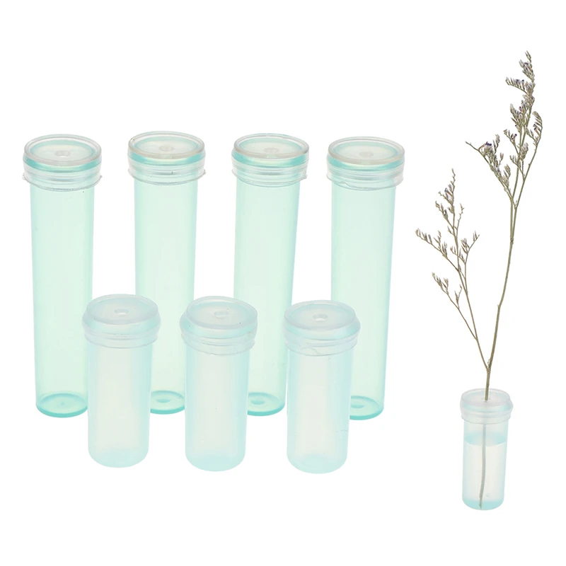 

10pcs Flower Nutrition Tube Plastic With Cap Keep Fresh Hydroponic Container