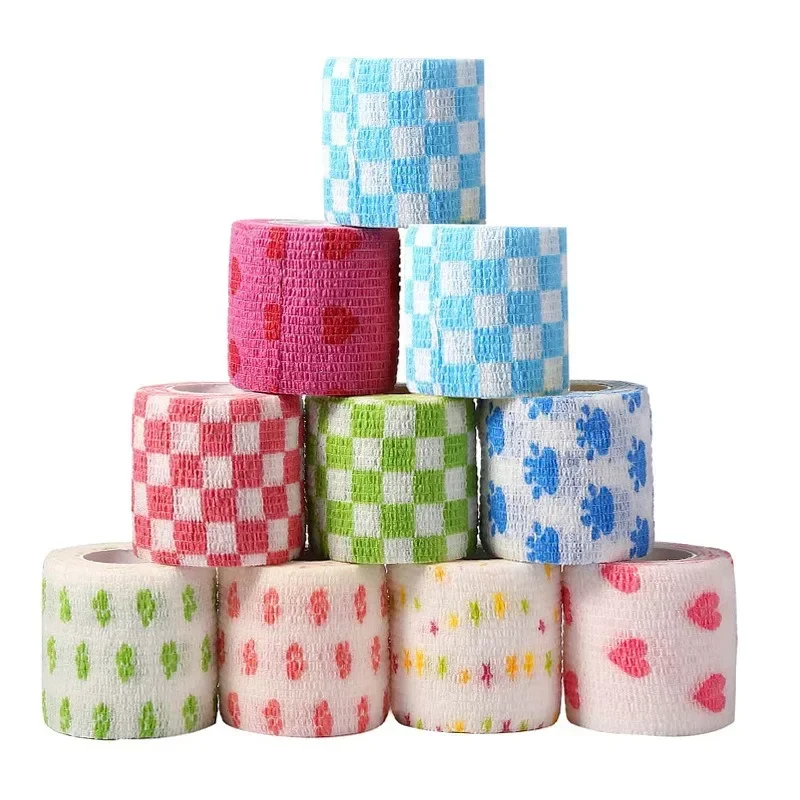 Цветная Спортивная самоклеящаяся эластичная бандажная лента 4 5 м эластопласт