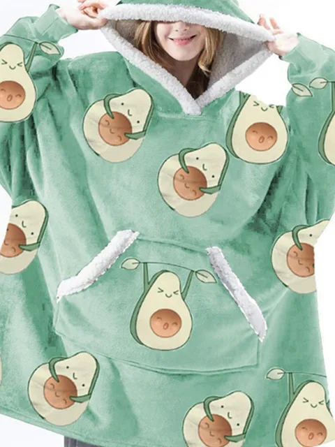 Women Oversized Hoodie Sweatshirt Winter Fleece Giant Wearable Blanket With Sleeves Hoodies Women Pullover Moletom Feminino 1