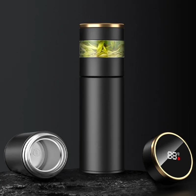 Для Tesla Model3 2019 2020 2021 500 мл Умная термокружка для кофе с дисплеем температуры из нержавеющей стали и вакуумным герметичным стаканом.