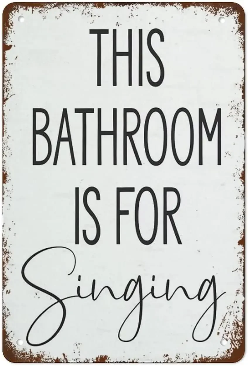 Смешная винтажная Наклейка на стену в ванную комнату с рисунком для пения