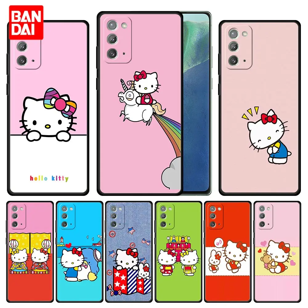 

Hello Kitty Kawaii Case for Samsung Galaxy Note 20 10 9 8 S21 S20 FE Plus Ultra Lite 4G 5G Full Style Phone Thin Casing Soft