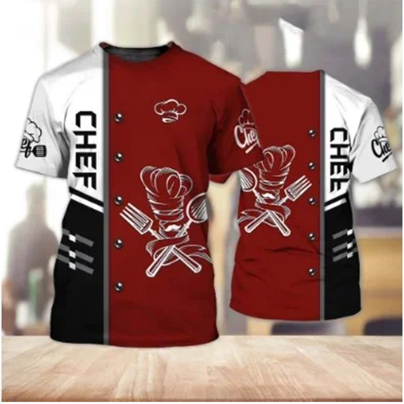 Футболка шеф-повара мужская с принтом готовить