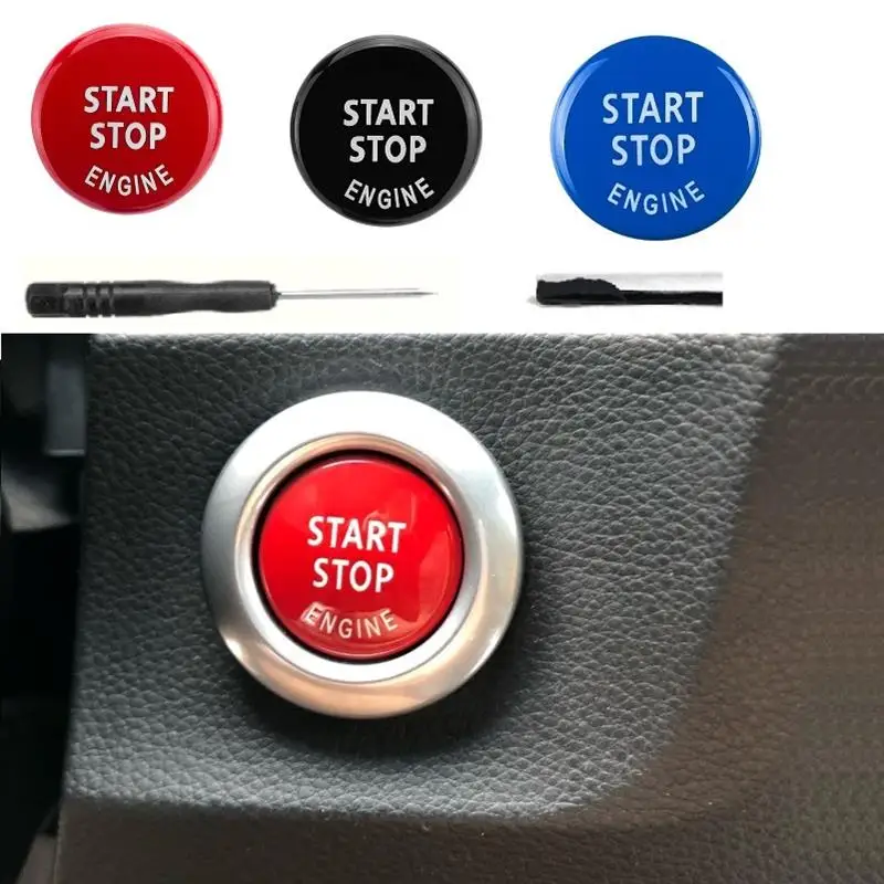 

Car Engine START Button Replace Cover STOP Switch Accessories Key Decor for BMW X1 X5 X6 E71 Z4 E89 3 5 Series E90 E91 E60 E87