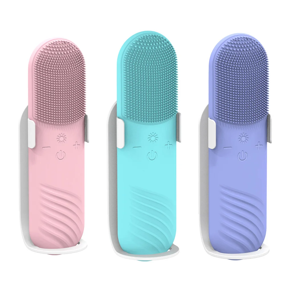 

Silicone Face Washing Machine Ultrasonic Vibration Waterproof Powered Facial Cleansing Devices Brushes Home Use Beauty