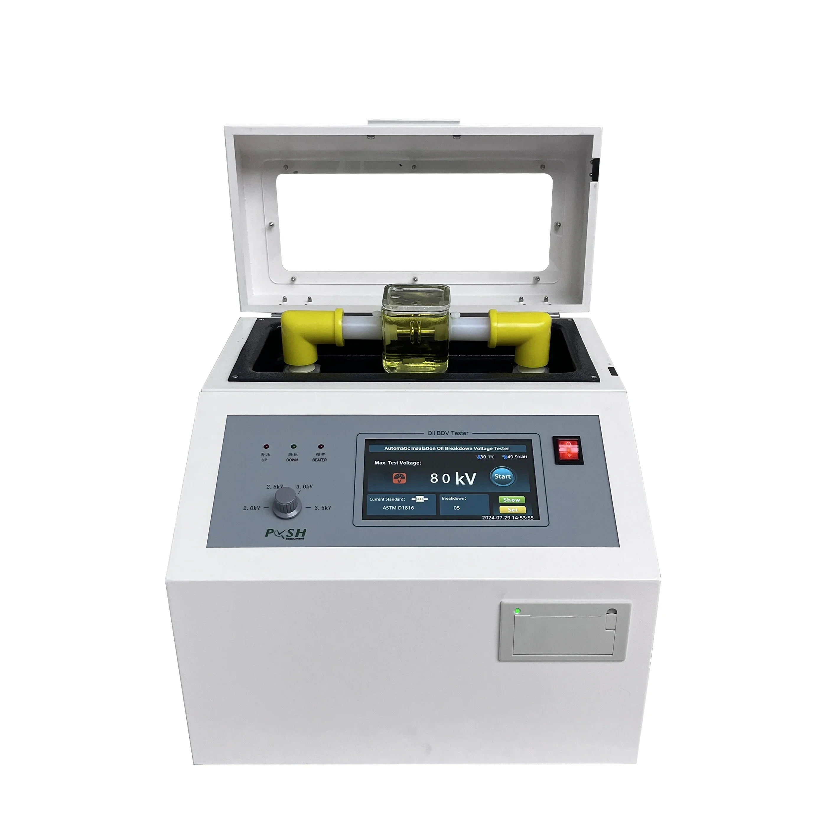 Электрический тестер напряжения PUSH 100 кВ 80кв масло bdv astm d1816 d877