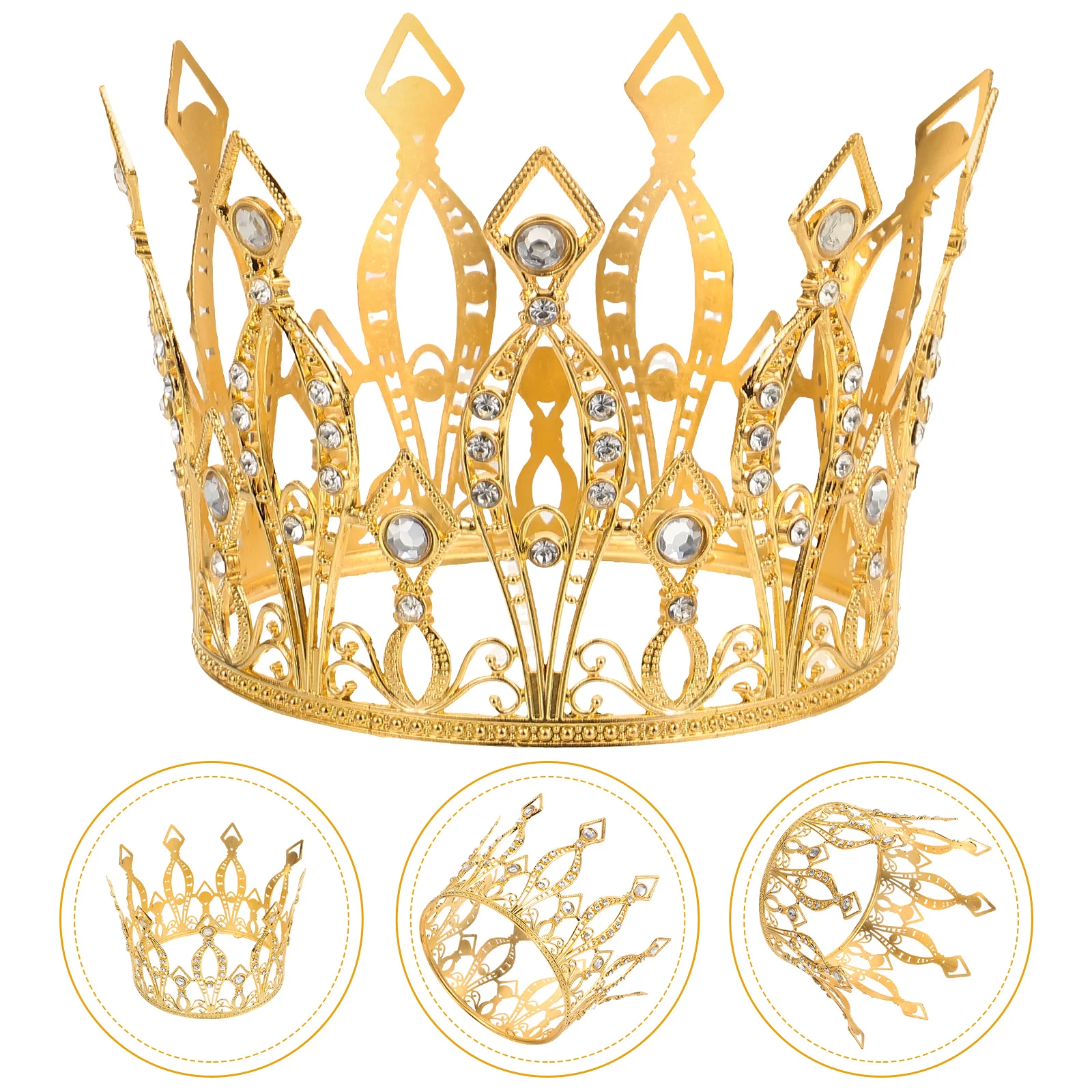 Украшение свадебного торта Корона Топпер Тиара Десерт Украшения Стола Золото