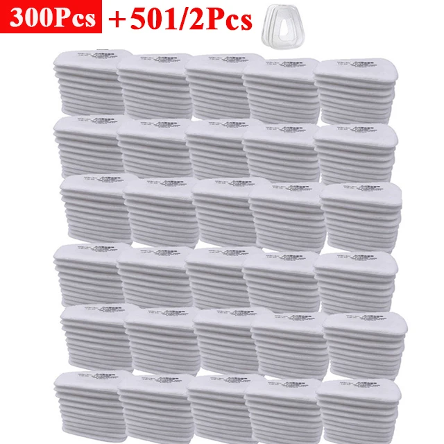 

50/300 шт. 5N11 промышленные хлопковые фильтры 501 сменная Крышка для 3М 6200/7502/6800 газовая Пылезащитная маска