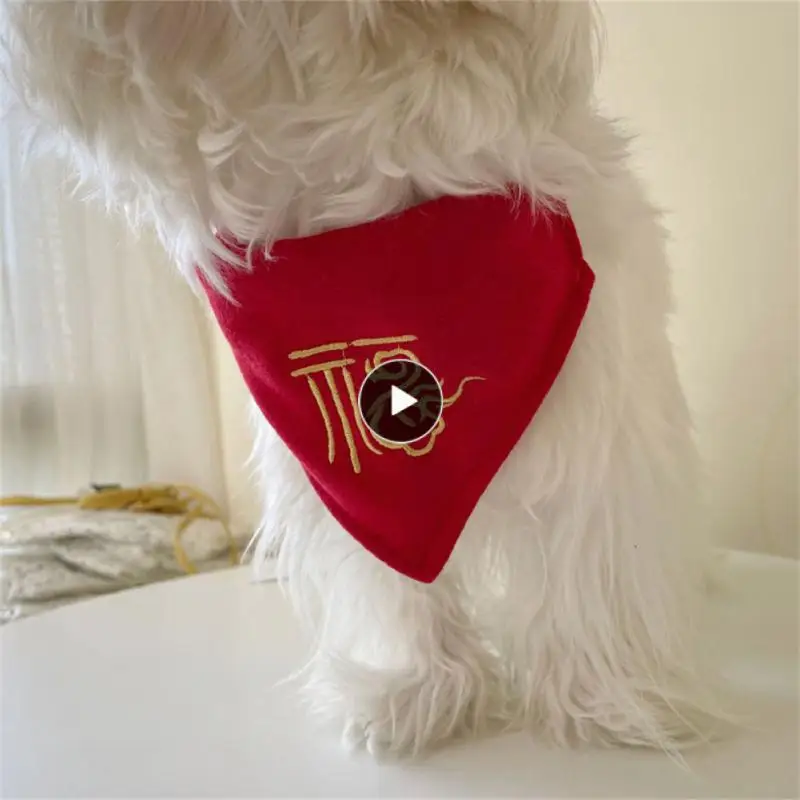 

Puppy Pet Slobber Towel Neckerchief Easy To Wear Dog Saliva Towel Embroidered Word Multisize Pet Necklace Pet Collar Adjustable