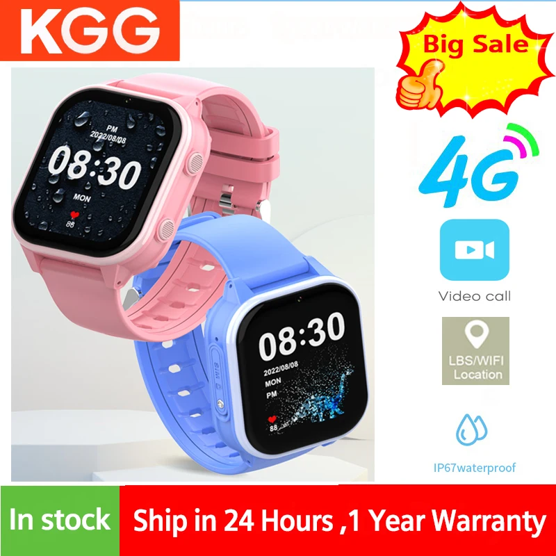 Детские умные часы KGGG 1 ГБ + 8 4G Android Wear с GPS Wi-Fi Отзов местоположения SOS