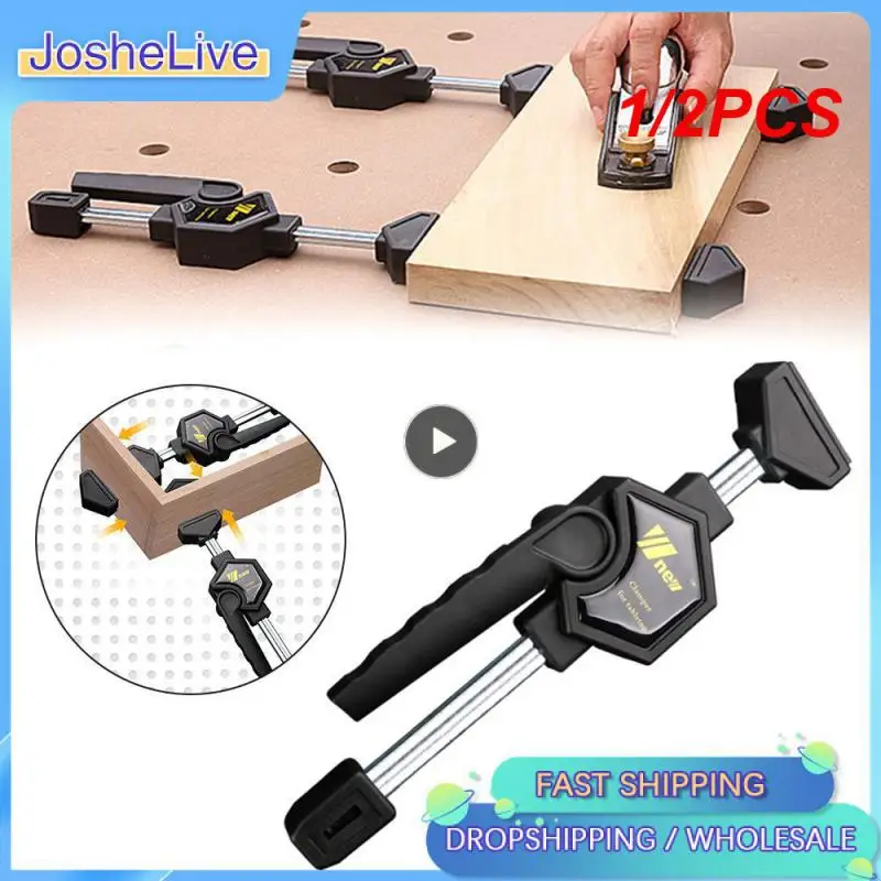 

1/2PCS Workbench Dog Holes Quick Acting Hold Down Clamp Adjustable Fast Fixed Clip Fixture for Woodworking Benches 19/20MM Hole