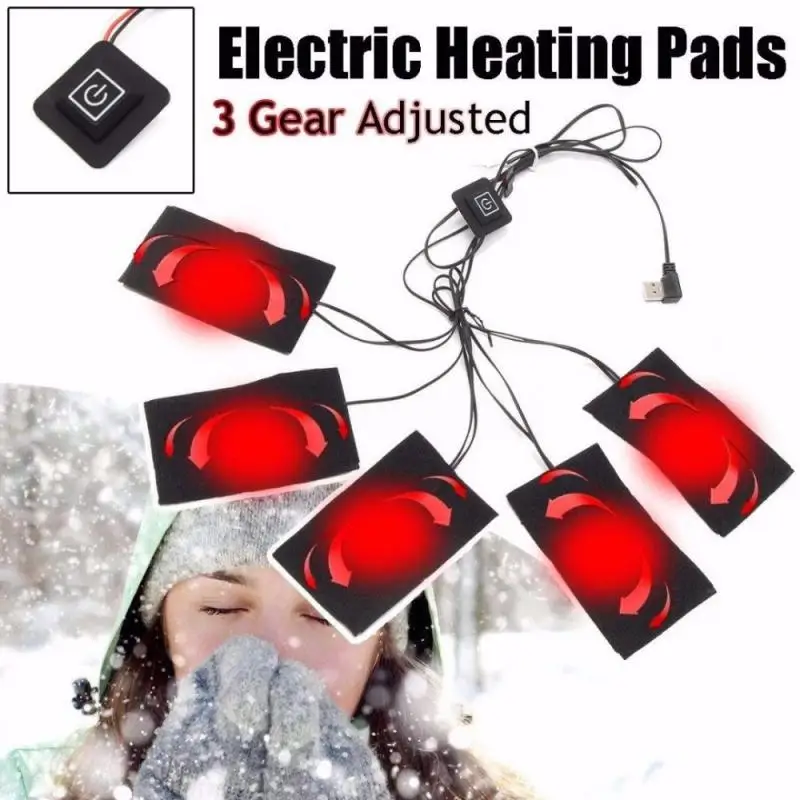 

5-in-1 Electric USB Vest Clothes Heating Pad Heater Warm Thermal Warming