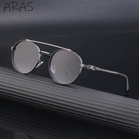 retro metal round sunglasses men women classic vintage double bridge sunglasses for male punk driving eyewear uv400 protection