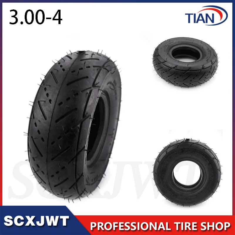 High Quality Tyre 3.00-4 Inner Tube Out Tire for Knobby Scooter Go Kart Electric Scooter Wheel Highway Tyres 3.00x4