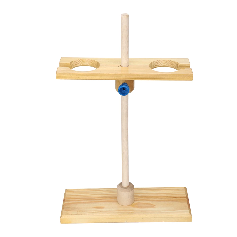 

2 Hole Funnel Stand Laboratory Accessory Adjustable Height Wooden Funnel Rack funnel funnel funnel