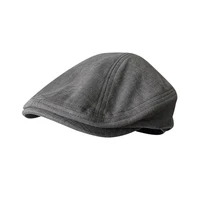men cotton newsboy caps men woman casual beret flat ivy cap soft solid color driving cabbie hat unisex gray hats bjm84