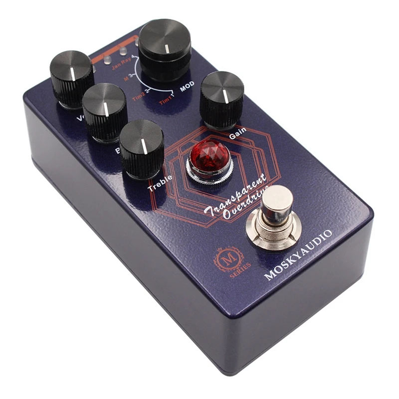 

MOSKYAUDIO Transparent Guitar Overdrive Effects Pedal Clean Drive True Bypass Function Guitar Effects Processor Accessories