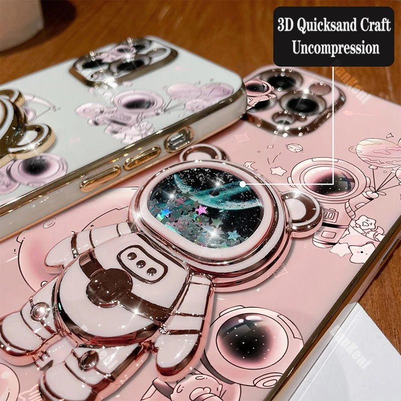 Креативный держатель для телефона в виде медведя астронавта OPPO A57 4G