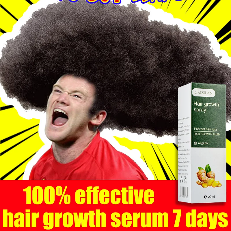 

Ginger Hair Growth Serum Spray Fast Long Hair 100% Effectively Stimulates Rapid Hair Growth Prevents Hair Loss Strong Hair Thick