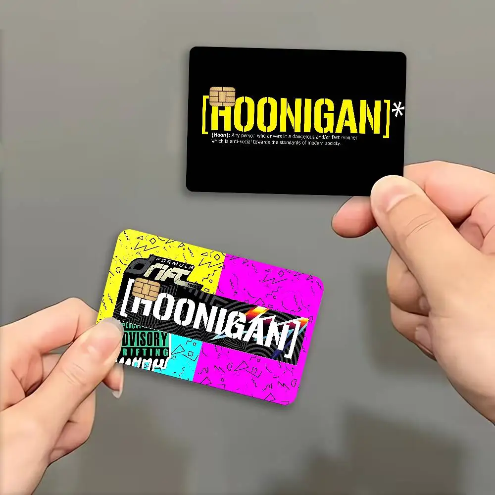Фото Матовая пленка-наклейка Hoonigan Logo Fashion (золото, серебро, черный) для банковских, кредитных и дебетовых карт №3
